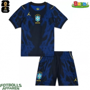 Brasilien Bortaställ Barn VM 2026 Kortärmad (+ Korta byxor)